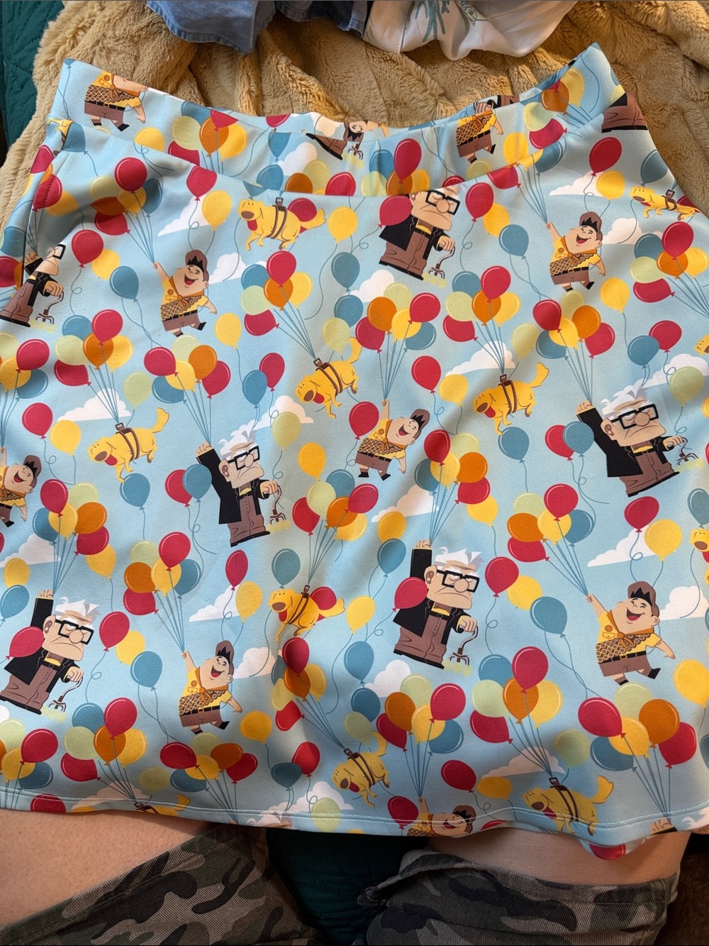 Disney UP Light Blue Balloon Print Skirt - Up-Themed Characters